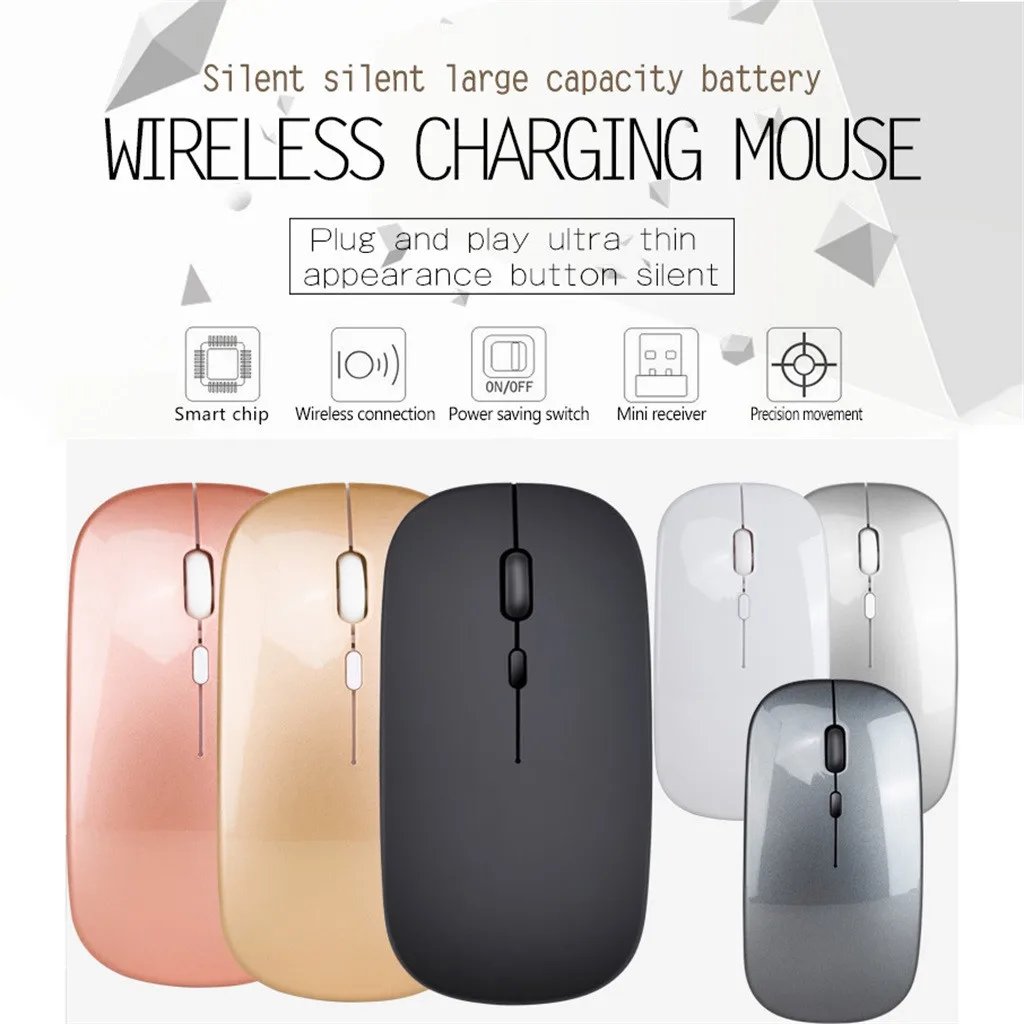 1600 dpi USB оптическая беспроводная компьютерная мышь 2,4G приемник супер тонкая компьютерная игровая мышь 2,4 ГГц эргономичная мышь для портативных ПК