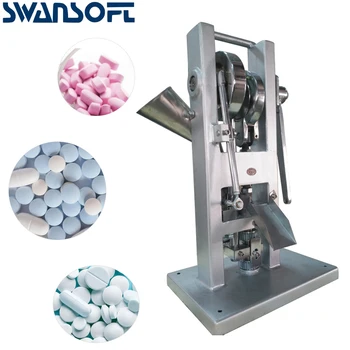 

SWANSOFT TDP0 Manual Single Punch Sugar Tablet Pill Press Machine Slice Making Hand Operated Mini Type Calcium Tablet Maker