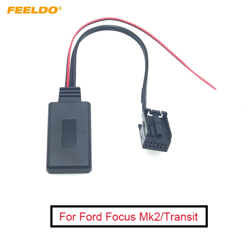 FEELDO 1 шт. автомобильный аудио Bluetooth приемник Aux адаптер для Ford Focus C-MAX Mondeo Transit радио модуль Bluetooth Aux кабель