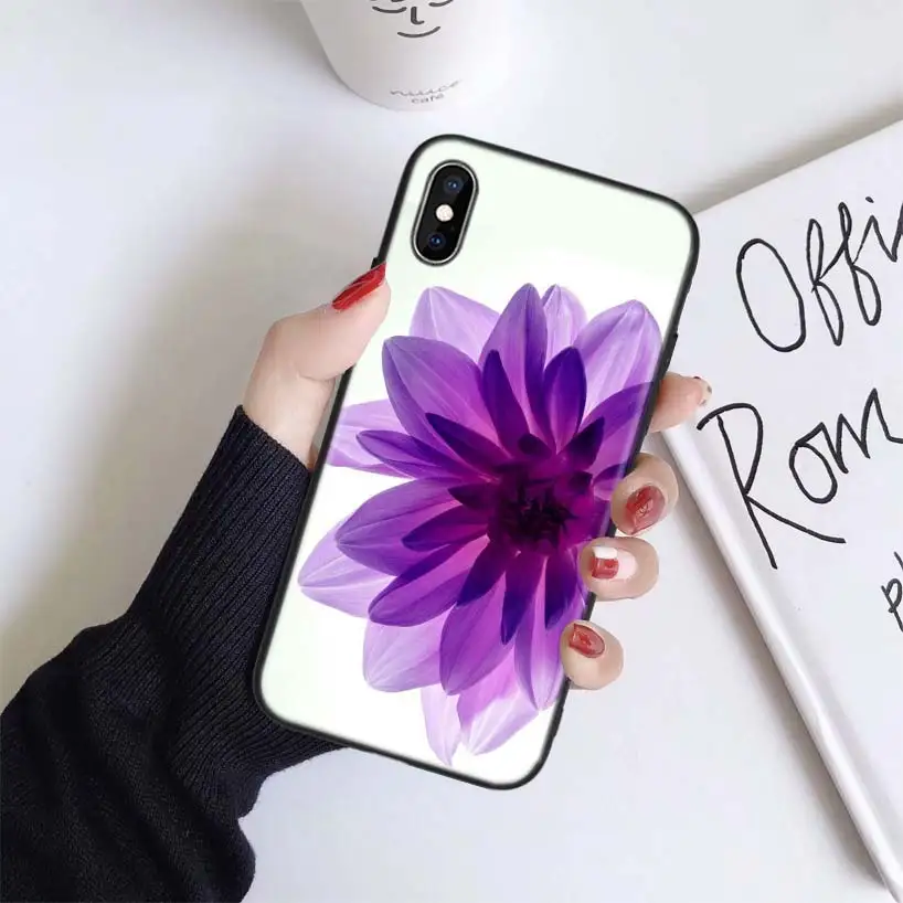 Футляр фиолетового цвета infinity on для Apple iphone 11 Pro XR XS Max X 7 8 6 6S Plus 5 5S SE Черный силиконовый чехол для телефона - Цвет: BS126-5
