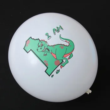 

20Pcs Ballons Creative Dinosaur Pattern Balloons Printing Balloons 1st Birthday Balloons Latex Balloons for Party Outdoor
