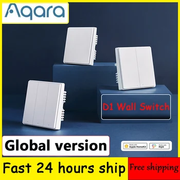 

Xiaomi Aqara Schakelaar D1 Zigbee Smart Nul Lijn Fire Wire Licht Afstandsbediening Draadloze Sleutel Muur Schakelaars 3 Sleutel