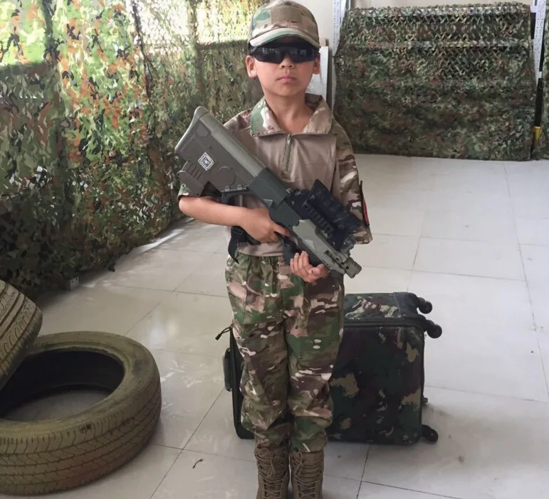 

Summer Army Fans Frog Suit Short Sleeve Set Special Forces CS Army Fans Wolf Warriors Children Camouflage Tactical Training Clot