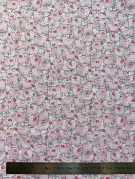 

50*110cm100% Cotton Pink Piggy Printed Fabric Patchwork Cloth DIY Sewing Quilting Material DIY Handmade Dress Bedding Tablecloth