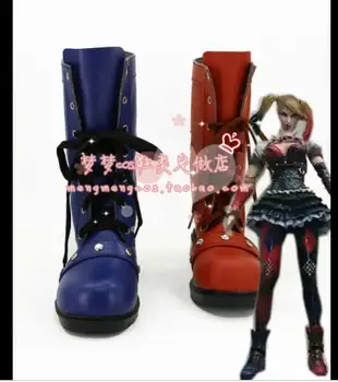 

Batman: Arkham Knight Harley Quinn Cosplay Shoes Girls Halloween COS Boots Custom-made