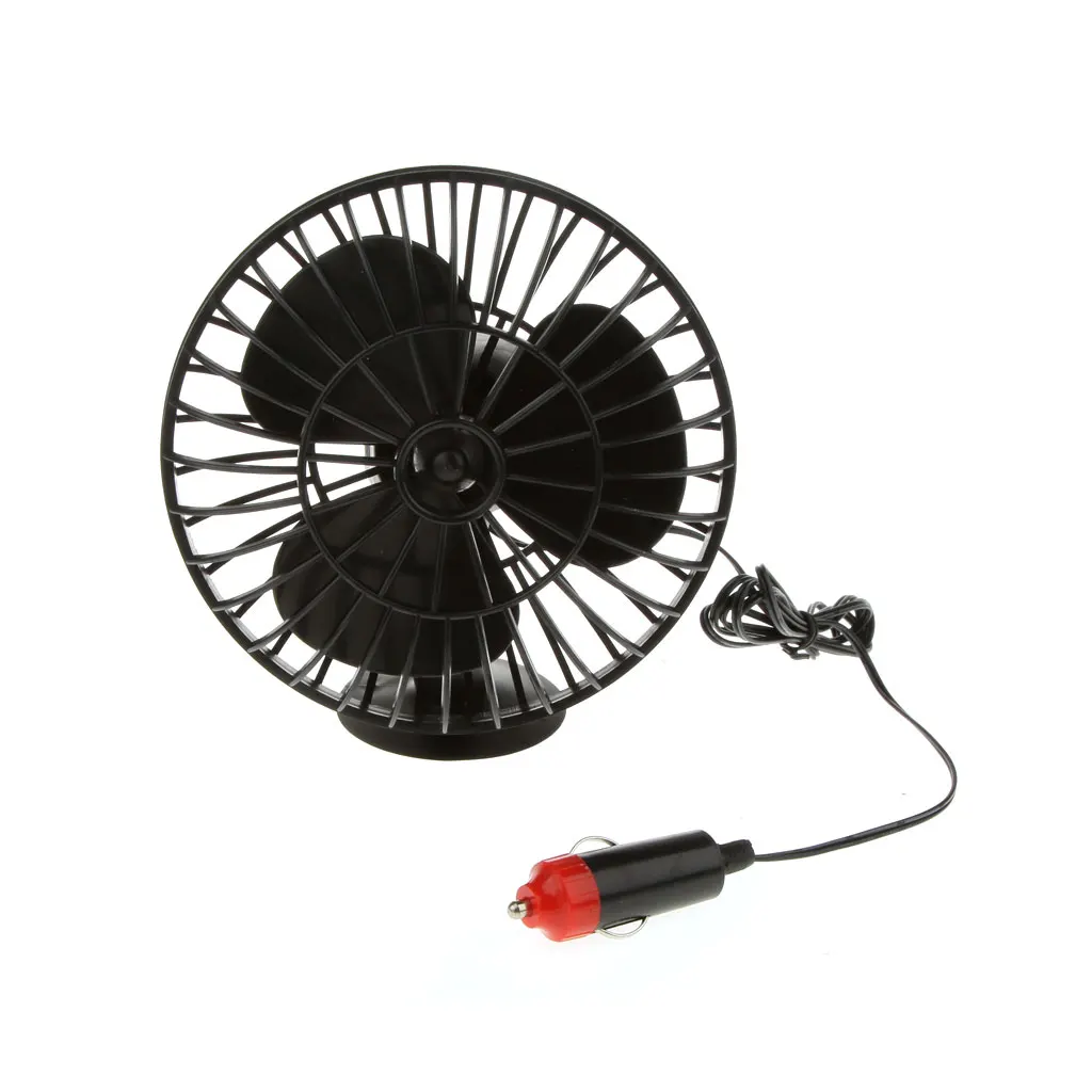 12V Portable Mini Auto Car Truck Vehicle Cooling Cool Adsorption Fan Black