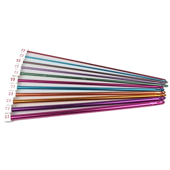 

11pcs/set Crochet Hook Needles Set Multicolor Aluminum Hook Kits Tunisian Afghan Aluminum Knitting Needles
