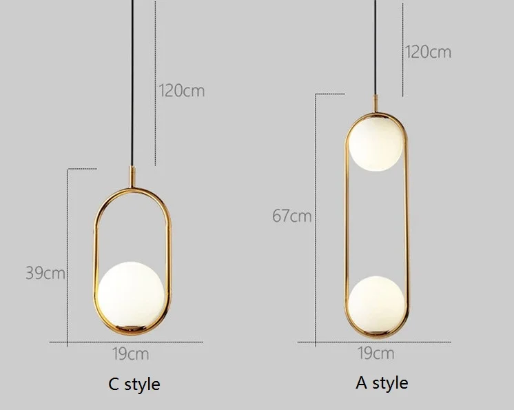 Creative Circle Glass Hanging Lamp Loft Modern LED Pendant Light Iron Gold Dining Room Home Decor Lighting Fixtures Hanglamp (37)