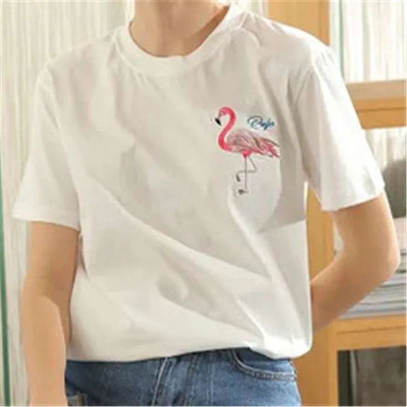

1pc Flamingo Embroidery Cloth Apparel Accessories Embroidery Lace Small Fresh Badge Diy Patch Applique