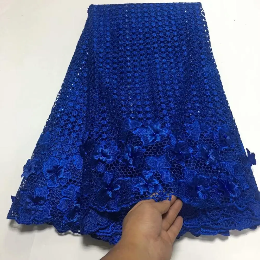 Esewing высокое качество нигерийская свадьба африканская кружевная ткань/ хлопок кружево/3D цветок гипюр шнур кружевная ткань для свадебной вечеринки