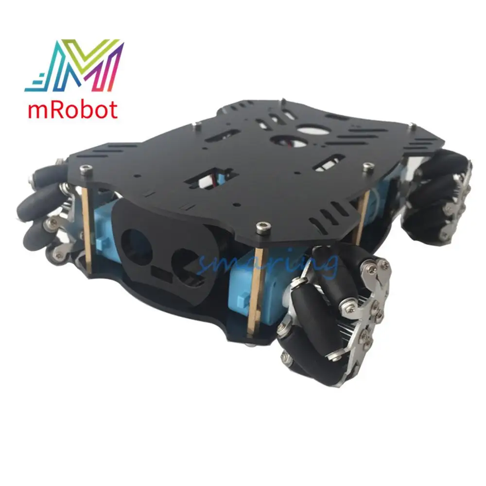  Mecanum Wheel Metal Smart Car Chassis with 4 Motors Car Omni-Directional Car ROS Car Four-wheel Dri - 4000332915514