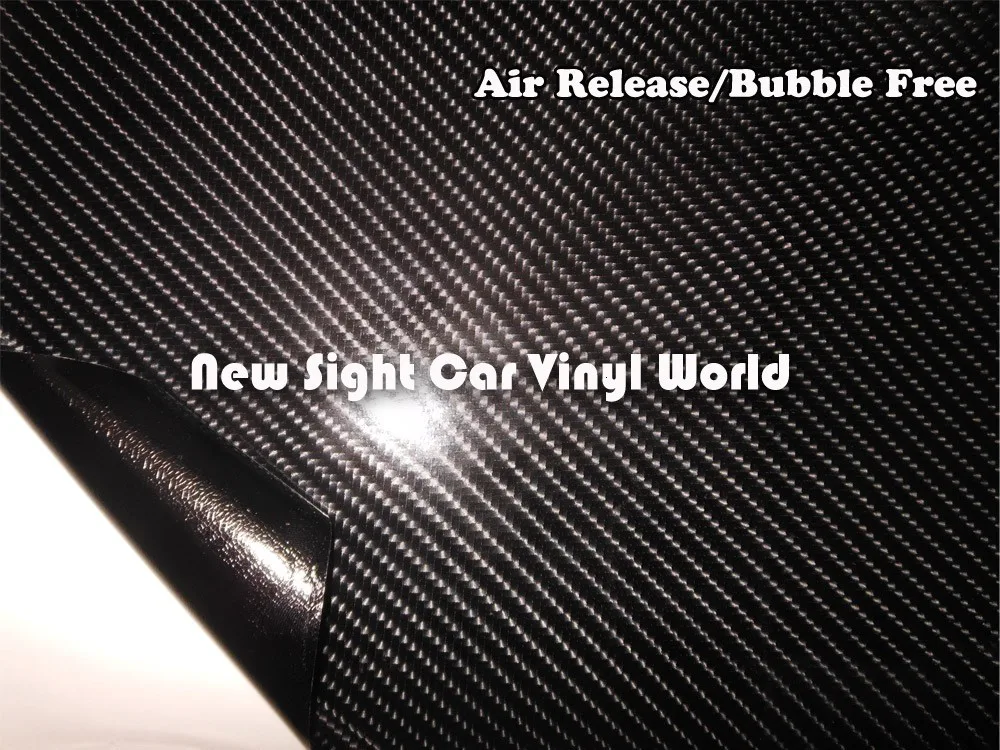 Отличное качество черная 4D виниловая пленка из углеродного волокна без пузырей для автомобильных наклеек Размер: 1,52*30 м/рулон