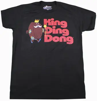 

HOSTESS KING DING DONG T-SHIRT MENS BLACK RETRO VINTAGE TEE REGULAR FIT