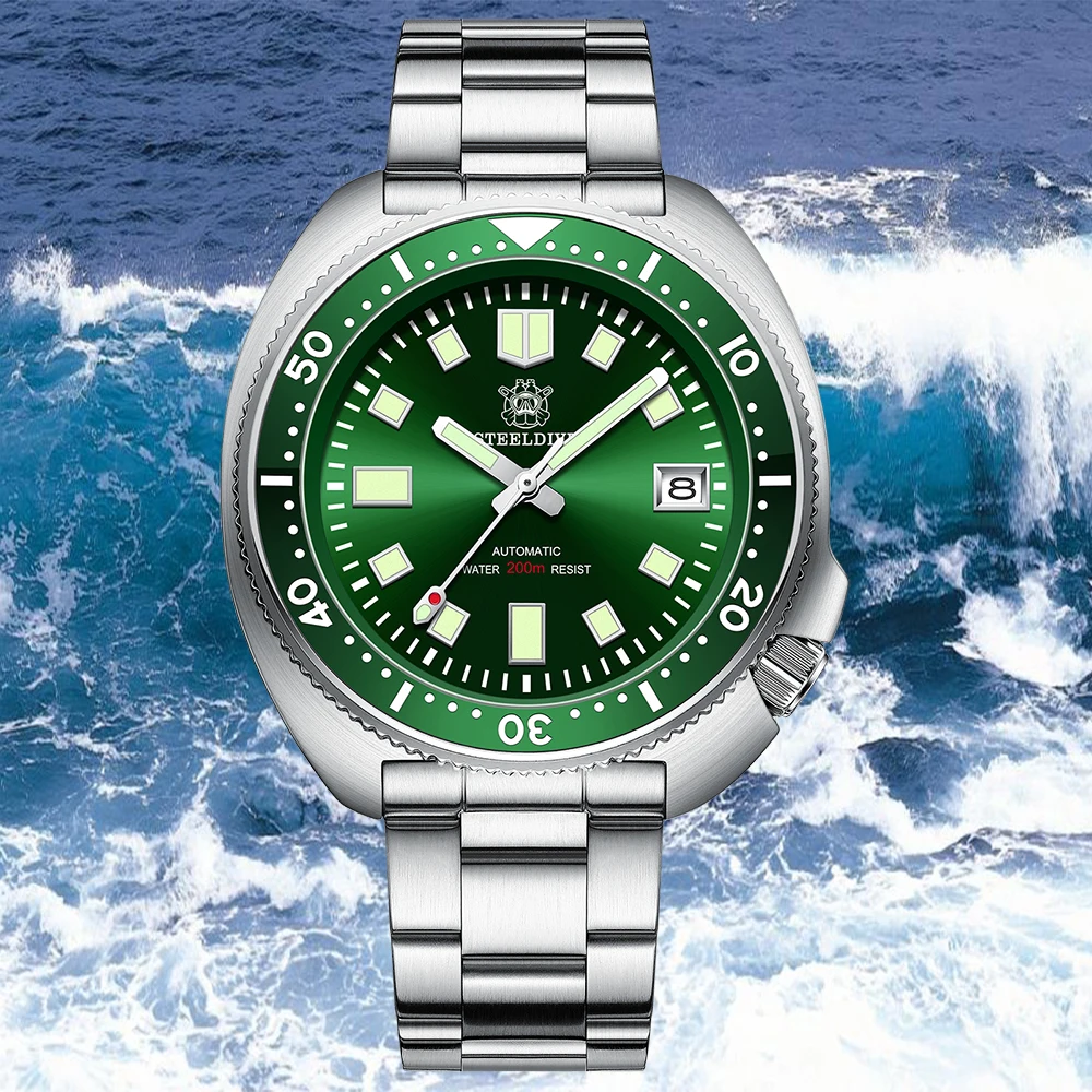 Мужские часы SD1970 Steeldive 44 мм NH35 PT5000 аутоматические мужские для дайвинга