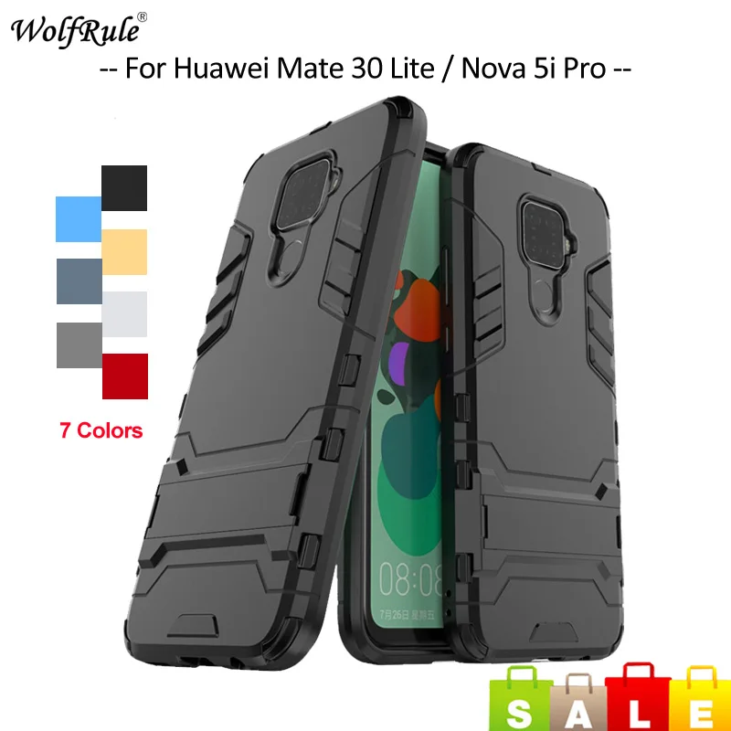 

For Huawei Mate 30 Lite Case Huawei Nova 5i Pro Case Phone Bumper TPU PC Holder Phone Case For Huawei Mate 30 Lite Cover 6.26''