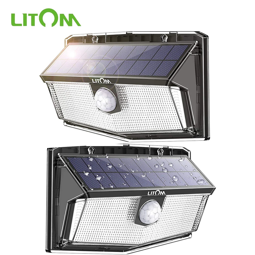 LITOM 300 LED Solar Light Outdoor Lighting Motion Sensor Security Lights Waterproof Durable Garden Wall | Лампы и освещение