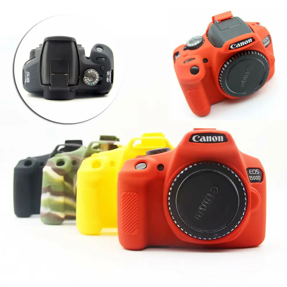 Borsa Protettiva In Pelle Leggera Per Custodia Protettiva In Silicone Per Canon 1300D 1500D Nuova Borsa Per Fotocamera Reflex