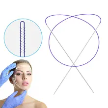1Pc/Bag Double Needle Facial Lifting Pdo Thread COG 4D 19G Hilo Tensores For Eyebrow Lifting PDO thread