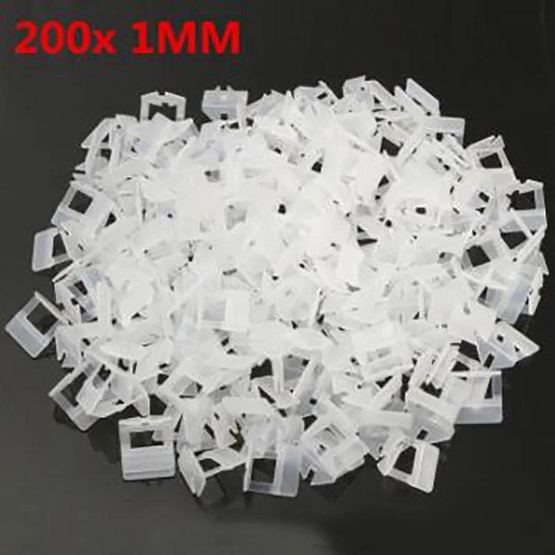 

100pcs Tile Leveling System Clips Kit Wall Floor Tile Spacer Tiling Tool 1.0mm