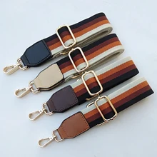 

125cm Bag Strap Handbag Belt 3.8cm Stripe Wide Shoulder Bag Handle Replacement Strap Accessory Bags Part Adjustable Belt For Bag