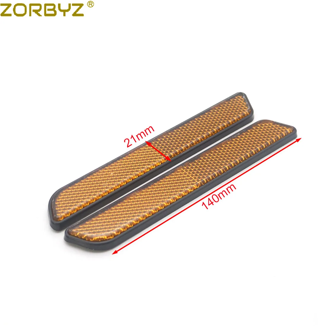 ZORBYZ мотоциклетная Янтарная передняя вилка ножная крышка-отражатель для Harley Touring Нижние ножки ползунки Dyna Glide