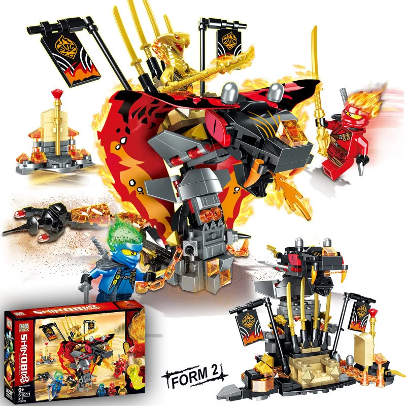 

2019 New Ninja Series Fire Fang Compatible legoed 70674 Ninjagoes Model Building Blocks Brick Toy Christmas Gift For Children