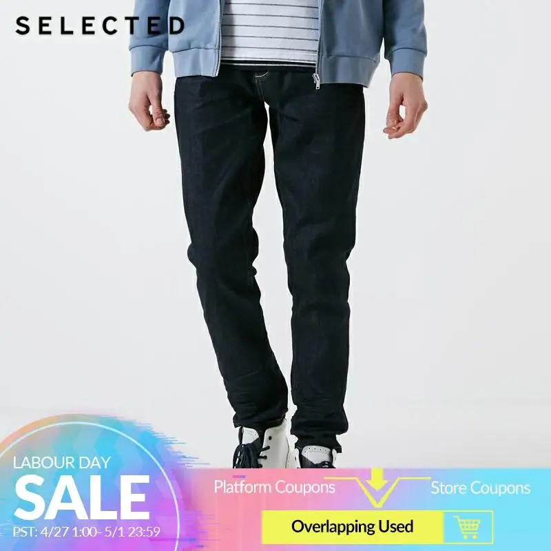 

SELECTED Men's Summer Stretch Denim Pants Cotton Pleated Jeans C|419132509