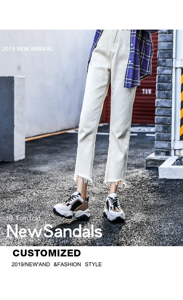 Casual Shoes Women Dad Shoes Ladies Autumn New Sneakers Real Leather Casual Shoes Woman Breathable Female Chunky footware