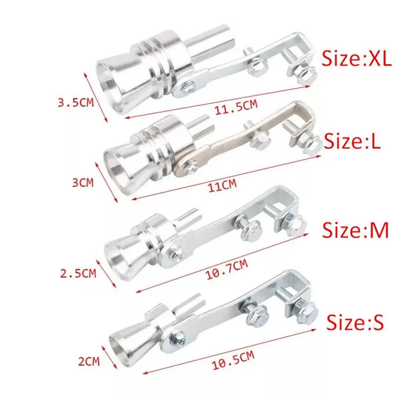 Universal Turbo Sound Color Auto Muffler Exhaust Pipe Whistle Simulator S/M/L/XL Car Tuning Turbo Whistler