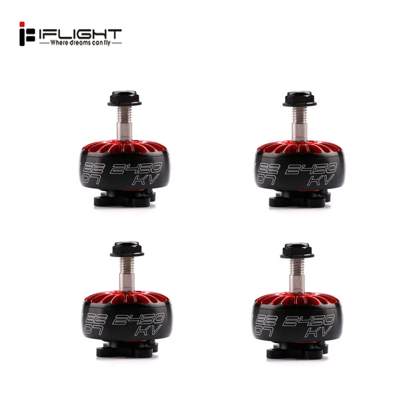 

4pcs iFlight XING 2207 X2207 1700KV 1800KV 2450KV 2750KV 2-6S Brushless Motor for RC FPV Racing Drone