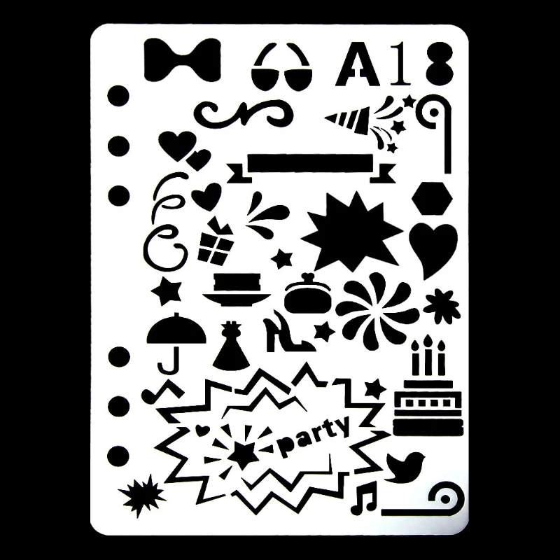 

Bullet Journal Stencil Plastic Planner DIY Craft Drawing Template Diary Decor A5