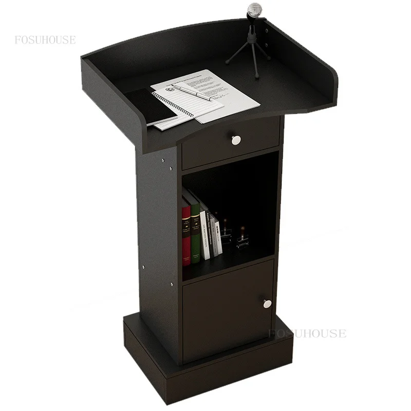 Hotel Lobby Host Guest Reception Desks Shopping Guide Emcee Speech Tables Simple Teacher Podium Table Office Meeting Room Desk