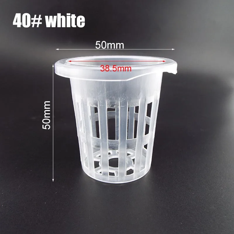 50Pcs Plant Grow Pots Net Nursery Cup Hydroponic Colonization Mesh Plastic Basket Holder Aeroponic Vegetable Planting Soilless hanging basket flowers Flower Pots & Planters