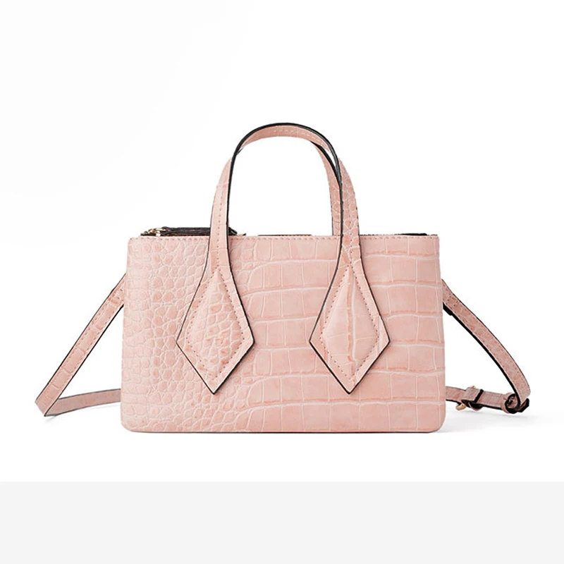 

Spring and Summer 2019 New Bag Lady Crocodile Twisted Straddle Clamp Bag Mini-shoulder Handbag Women Bag