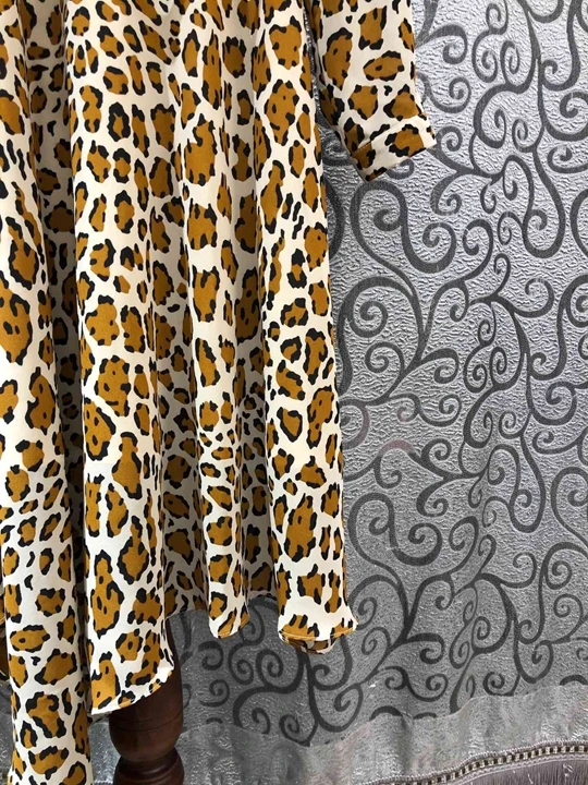 Autumn and winter new women's round neck back zipper decorative print buckle waist long sleeve dress 1211