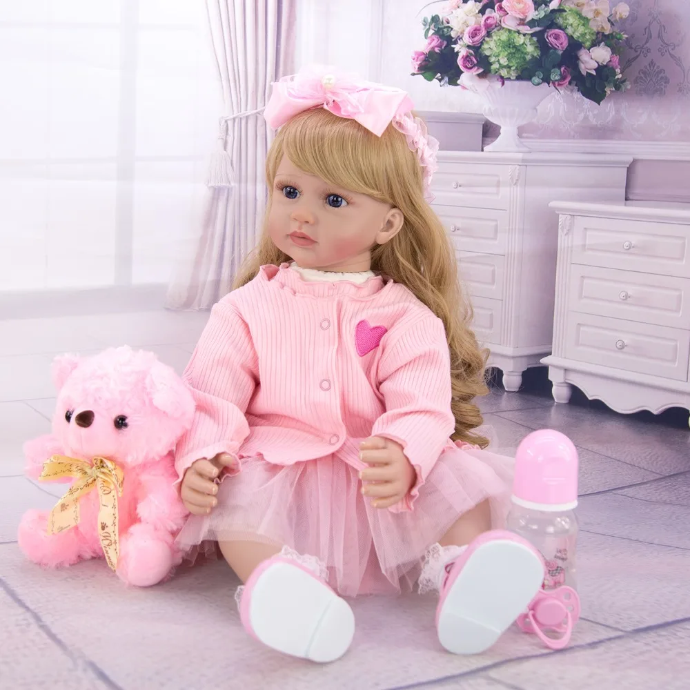 Мода KEIUMI Reborn Baby Dolls 60 см Силиконовые мягкие виниловые Близнецы настоящая принцесса кукла новорожденного для девочек Boneca игрушки для детей Рождественский подарок