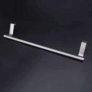 

Over Door Towel Rack Bar Hanging Holder Bathroom Kitchen Hotel Cabinet Shelf Rail Stainless Steel
