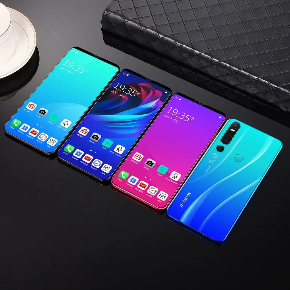 جديد P46 برو الهاتف الذكي 1gb 8gb الخلوية أندرويد 9 1 الهاتف المحمول الأساسية 6 1 بوصة التعرف على بصمة الوجه Walkie Talkie Aliexpress