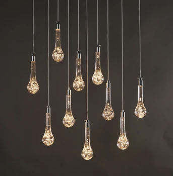 

2PCS Of Ten Head Acrylic Water Drop Chandlelier Whith LED String Light For Wedding Event&Party Decoration