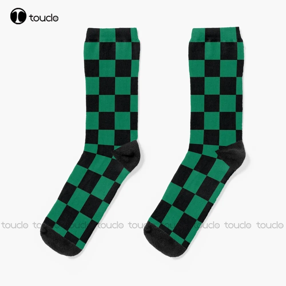 

Demon Slayer Tanjirou Pattern Socks White High Socks Personalized Custom Unisex Adult Teen Youth Socks 360° Digital Print