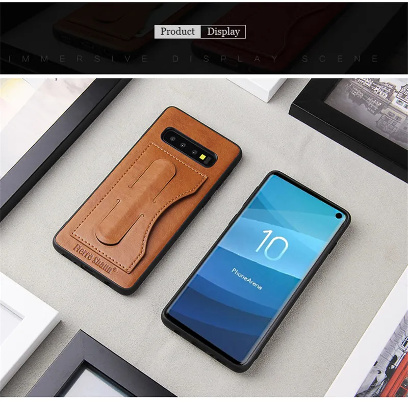 Автомобильный Магнитный кожаный чехол Etui Note10plus для samsung Galaxy Note 10, 8, 9, S10, S9, S8 Plus, S10E, слот для карт, тонкий Чехол