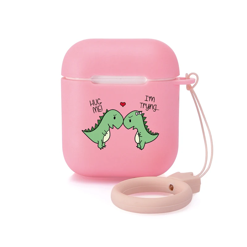 Милый чехол для Apple airpods чехол розовый мультфильм bluetooth наушники чехол для Airpods 1 2 Зарядка сумки наушники мягкий чехол крючки - Цвет: 000025
