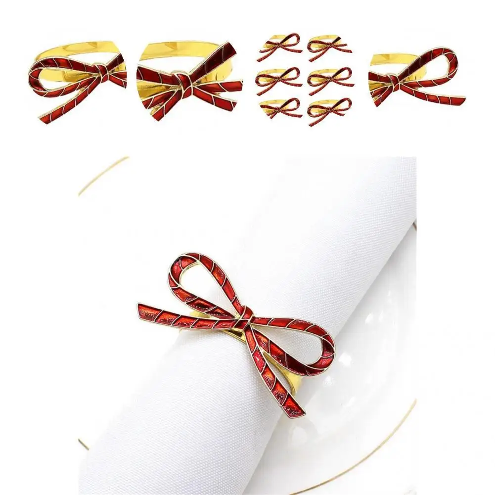 6Pcs High Quality Napkin Rings Alloy Napkin Buckles Multipurpose Charming Easy to Clean Napkin