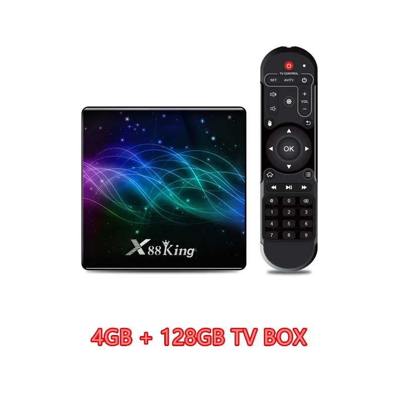 HAAYOT X88 King Smart Android 9,0 ТВ приставка Amlogic S922X 4K ТВ приставка HD 2,4G+ 5G Wifi 1000M LAN USB3.0 Bluetooth 5,0 медиа приставка - Цвет: Color TV BOX