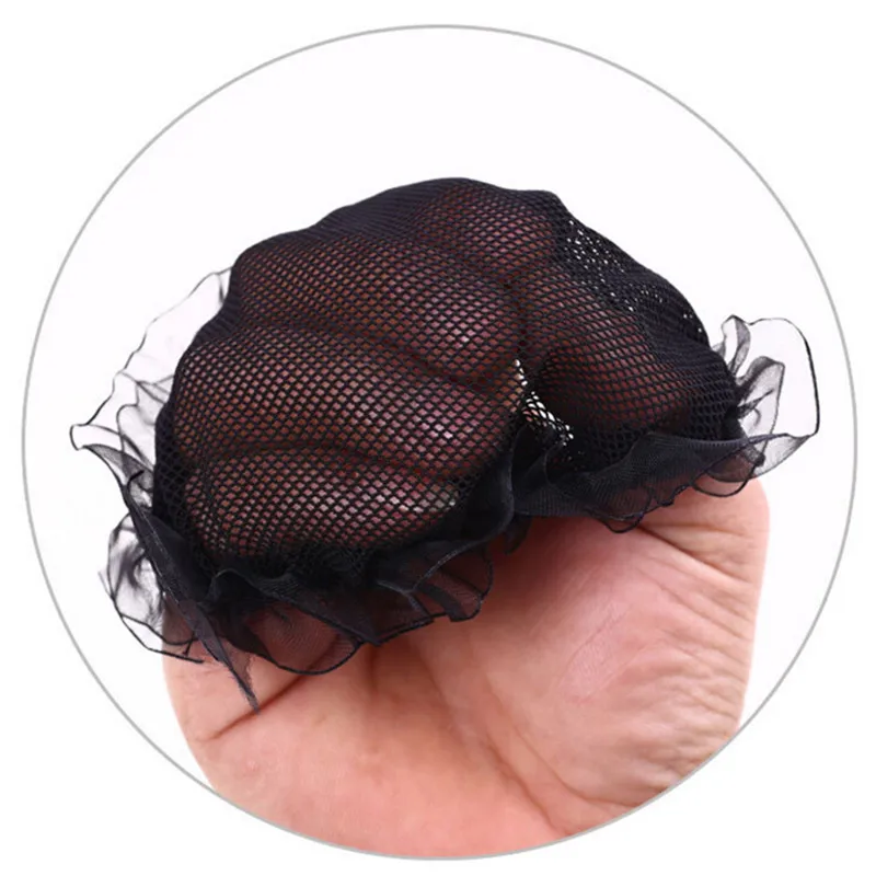 hair ties for women 2pcs Women Ballet Dance Skating Snoods Hair Net Bun Cover Black High quality Wig Cap Hair net for Weave Hairnets Wig Nets hair ties for women