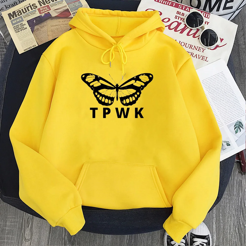 

TPWK Butterfly Sweatshirt Women Harry Styles Treat People with Kindness Hoodie Fall 2020 Korean Tops Print Plus Size Hoodies