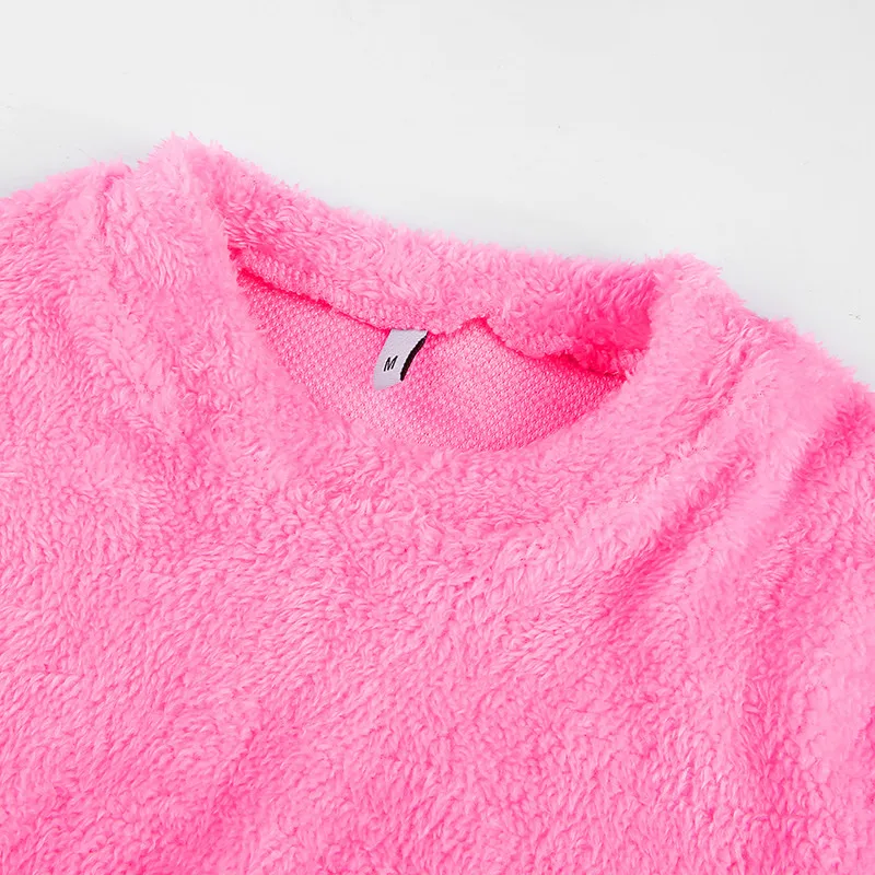 Sweetown розовый свитер с длинным рукавом, укороченный топ, мини юбка, комплект из двух предметов, Осень-зима, Модный женский спортивный костюм, Клубная одежда