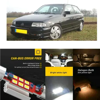 

LED Interior Car Lights For Opel astra f classic hatchback saloon convertible t92 car accessories lamp bulb error free