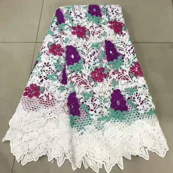 

Madison African Lace Fabric 2019 Big Cord Milk Lace Fabric With Stones High Quality Polyester Lace For African Wedding