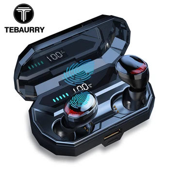 

TEBAURRY T10 3000mAh Case TWS Bluetooth Earphone 9D HiFi Stereo Wireless Headphones Touch Wireless Earphones Sport Mini Earbuds